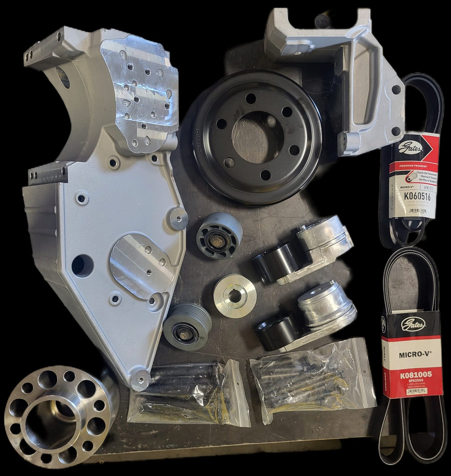 Caterpillar Front Engine Upfit - C15/3406E - 8/6 Groove Serpentine -Top Mount AC