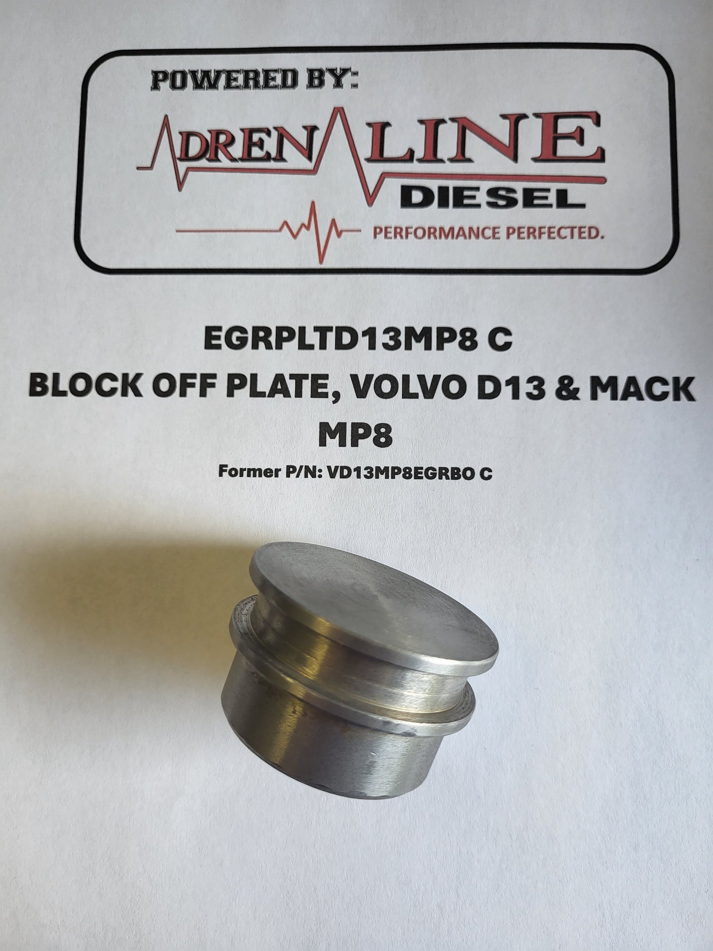 Block off plate: Volvo D13 & Mack MP8