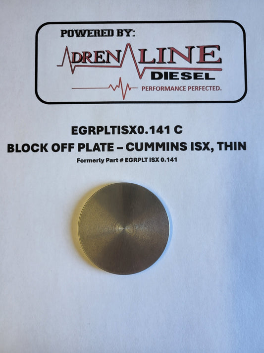 ISX EGR Block off plate (thin)