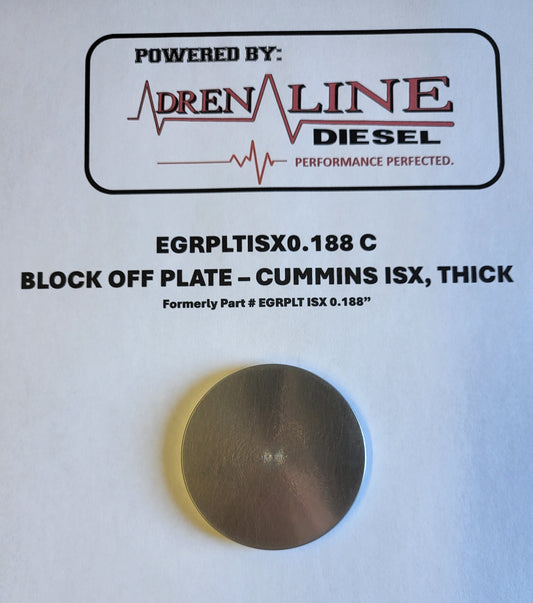 ISX EGR Block off plate (thick)